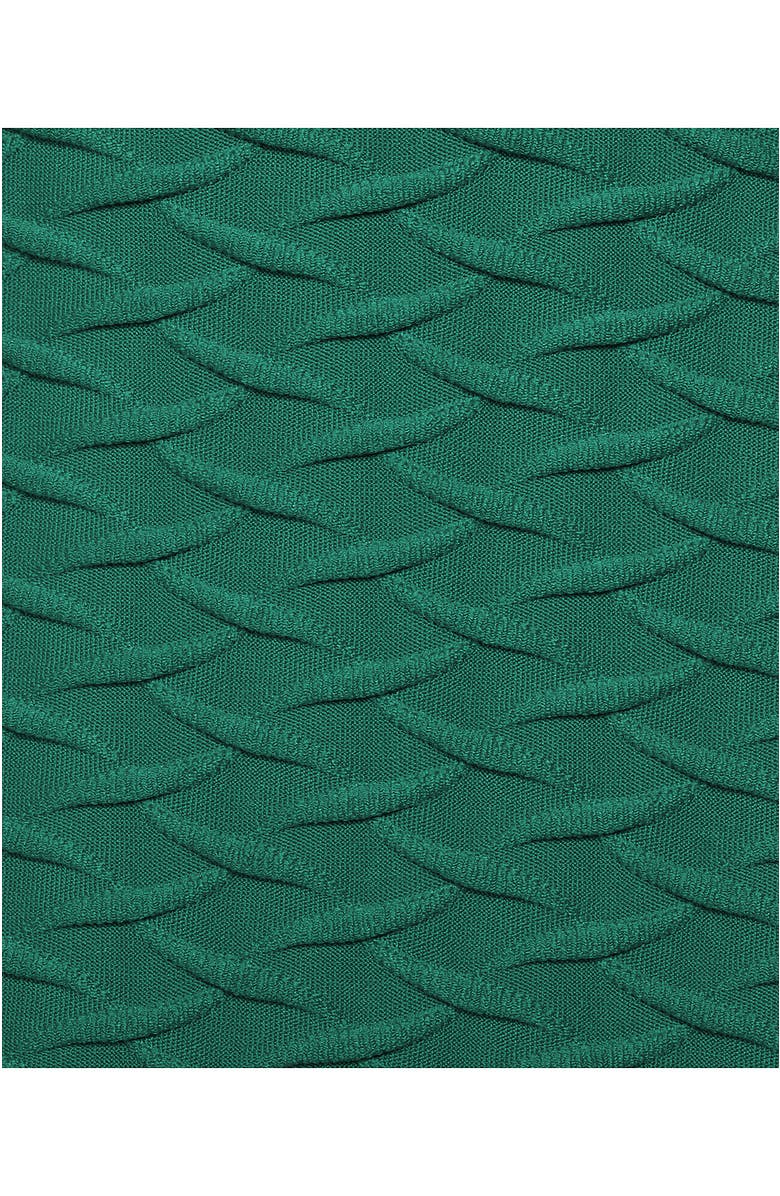 Lands' End Texture Square Neck Tankini Swimsuit Top Adjustable Straps, Alternate, color, Island Emerald