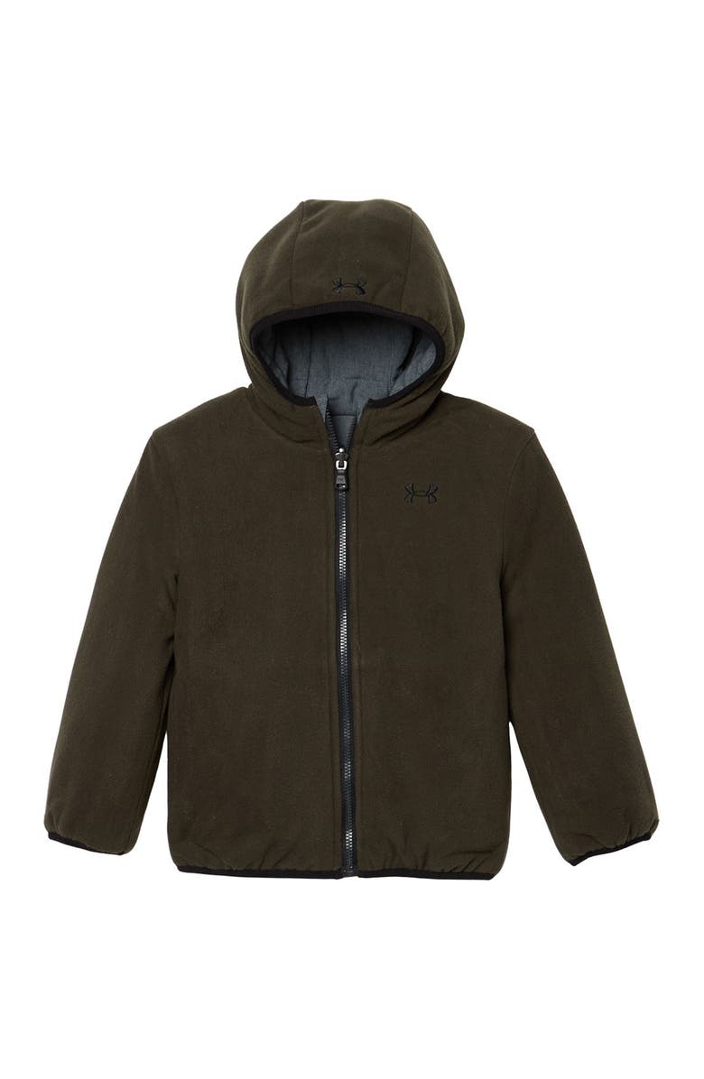 Under Armour Pronto Hooded Reversible Fleece Puffer Jacket, Alternate, color,