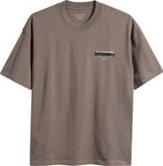 AllSaints Redact Mock Neck Graphic T-Shirt