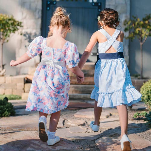 Hope & Henry Girls' Organic Puff Sleeve Party Dress, Kids In Bouquet Floral