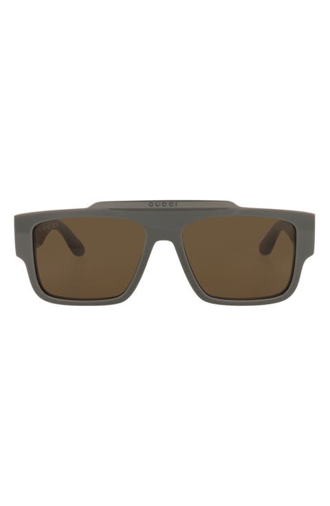56mm Rectangle Sunglasses