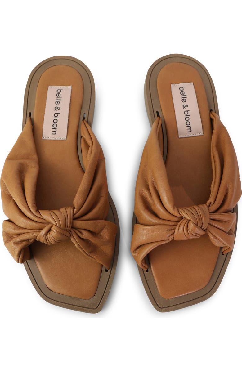 Belle & Bloom You & I Knot Detail Slides, Alternate, color, Brown