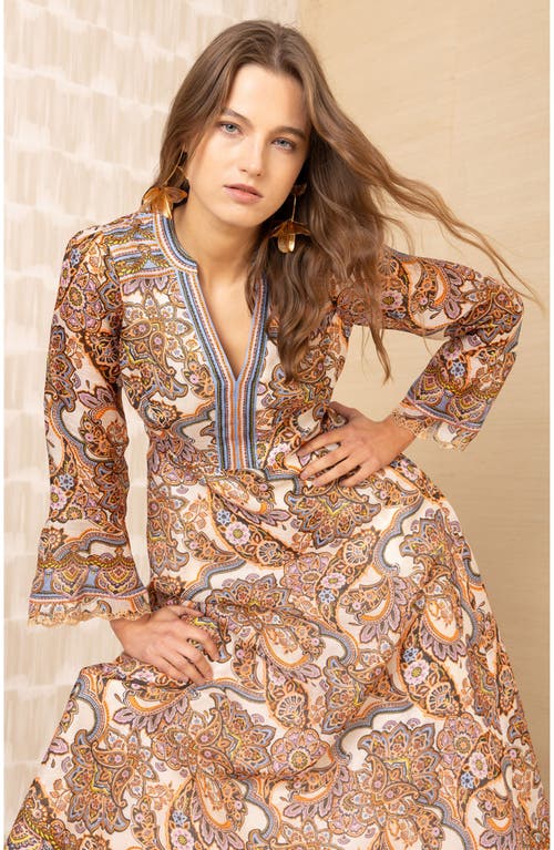 Hale Bob Artemis Organza Maxi Dress In Multi