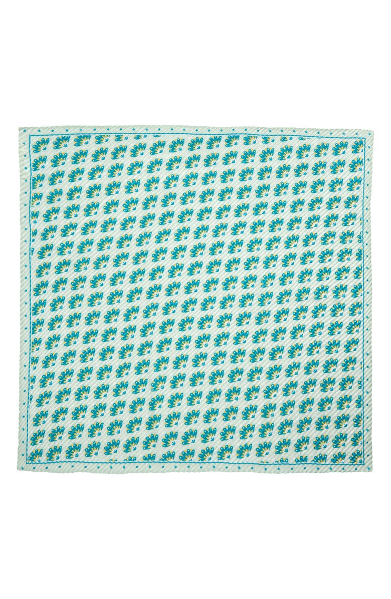 Treasure & Bond Pleated Satin Scarf, Alternate, color, Green Abstract Fan