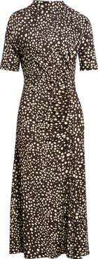 BOSS Endre Print Midi Dress
