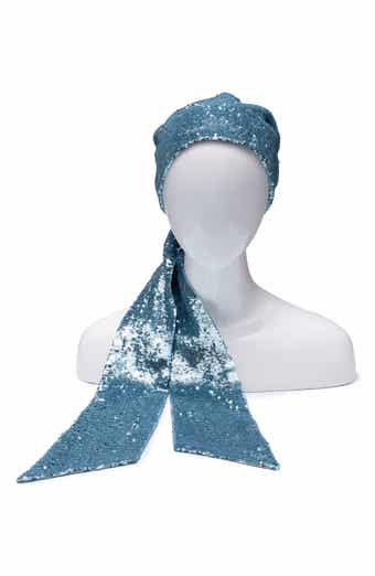 Eugenia Kim Seafoam Sequin Headscarf