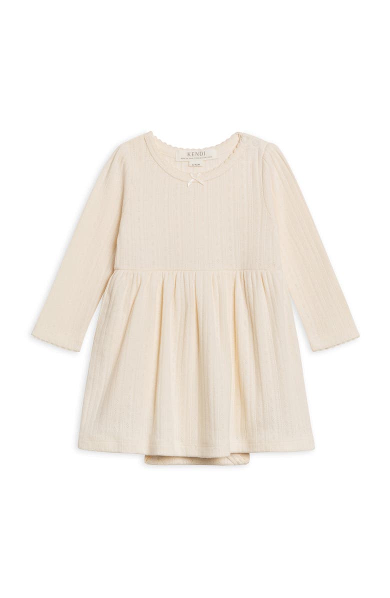 Kendi Willa Pointelle Bodysuit Dress, Alternate, color,