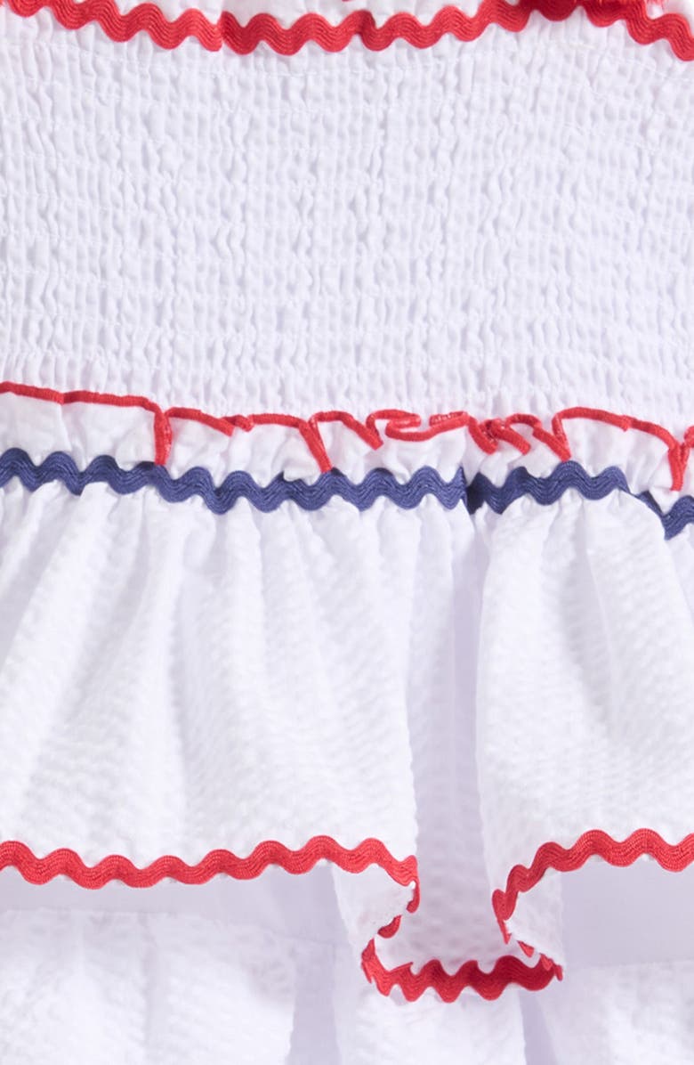 Iris & Ivy Kids' Smocked Tiered Sundress, Alternate, color, White