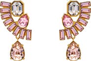 Oscar de la Renta Rhinestone Fan Earrings