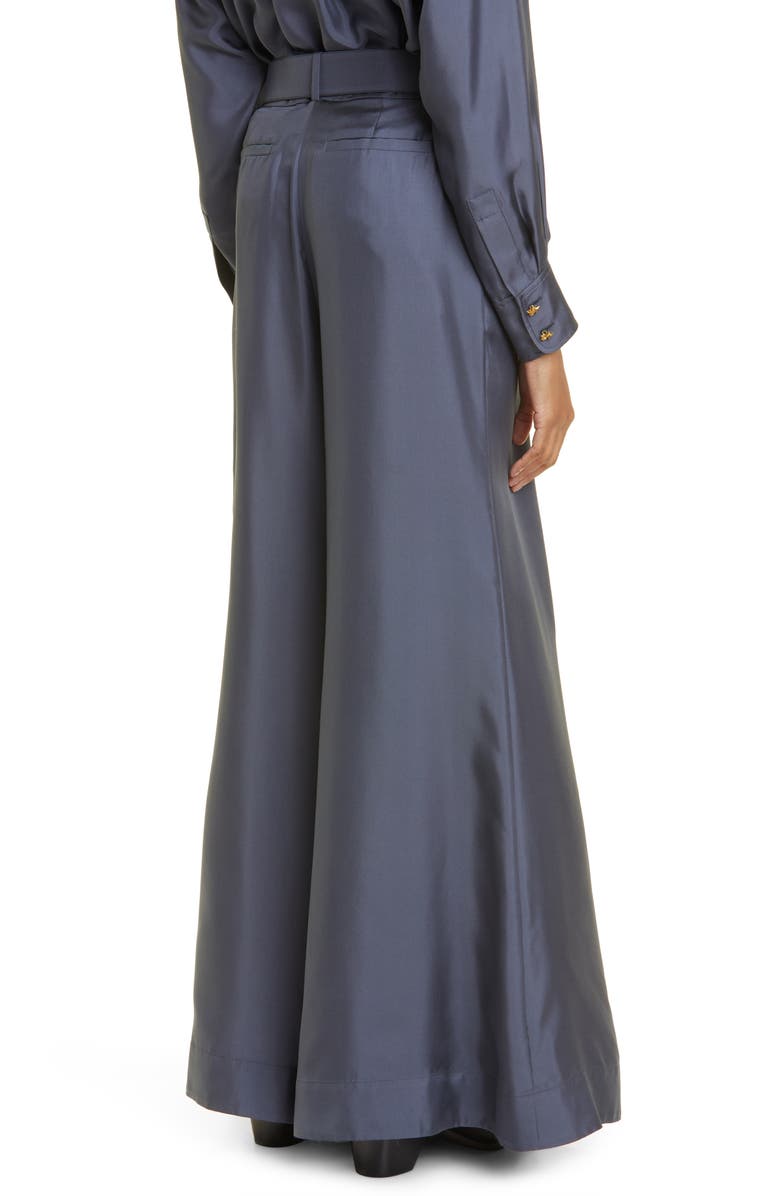 Zimmermann Pleated Wide Leg Silk Pants, Alternate, color,