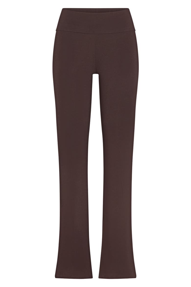 Cotton Jersey Foldover Pants, Alternate, color, ESPRESSO