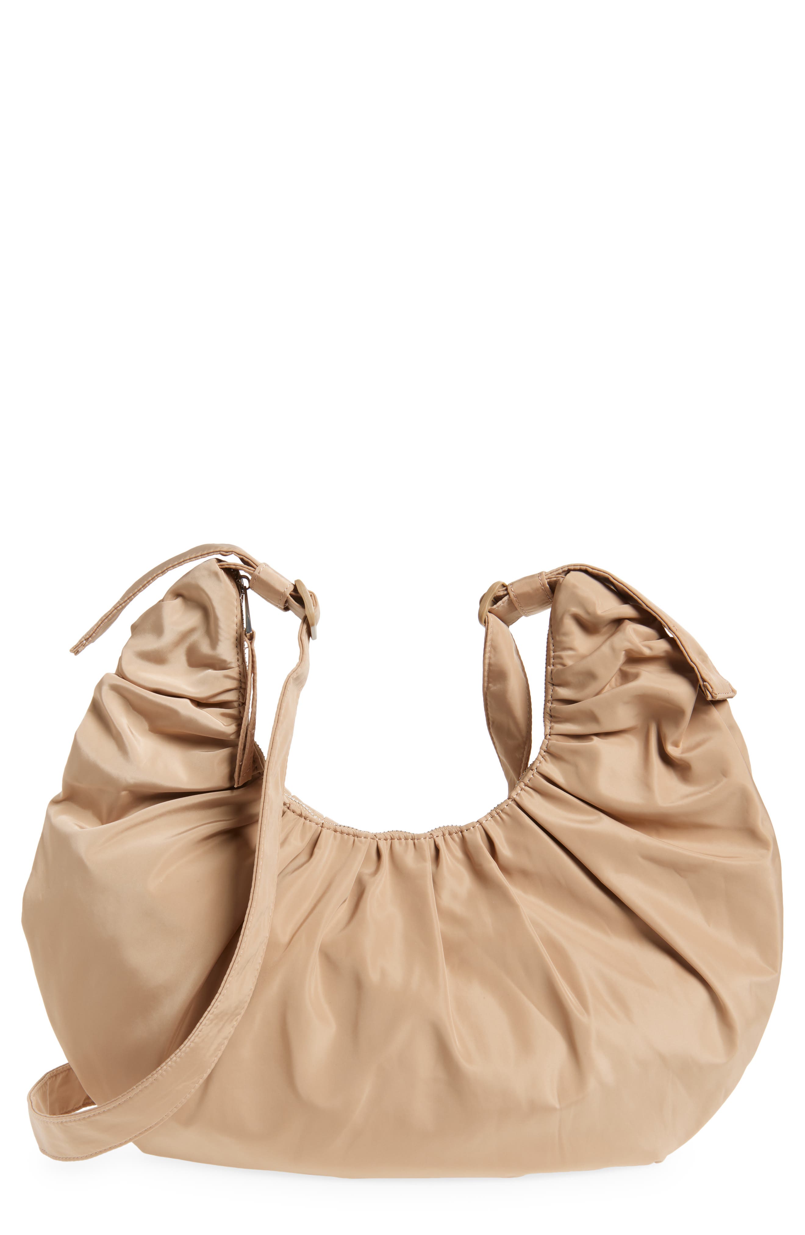 Topshop Talia Shoulder Bag, Main, color, Camel