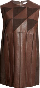 Versace Leather Patchwork Minidress