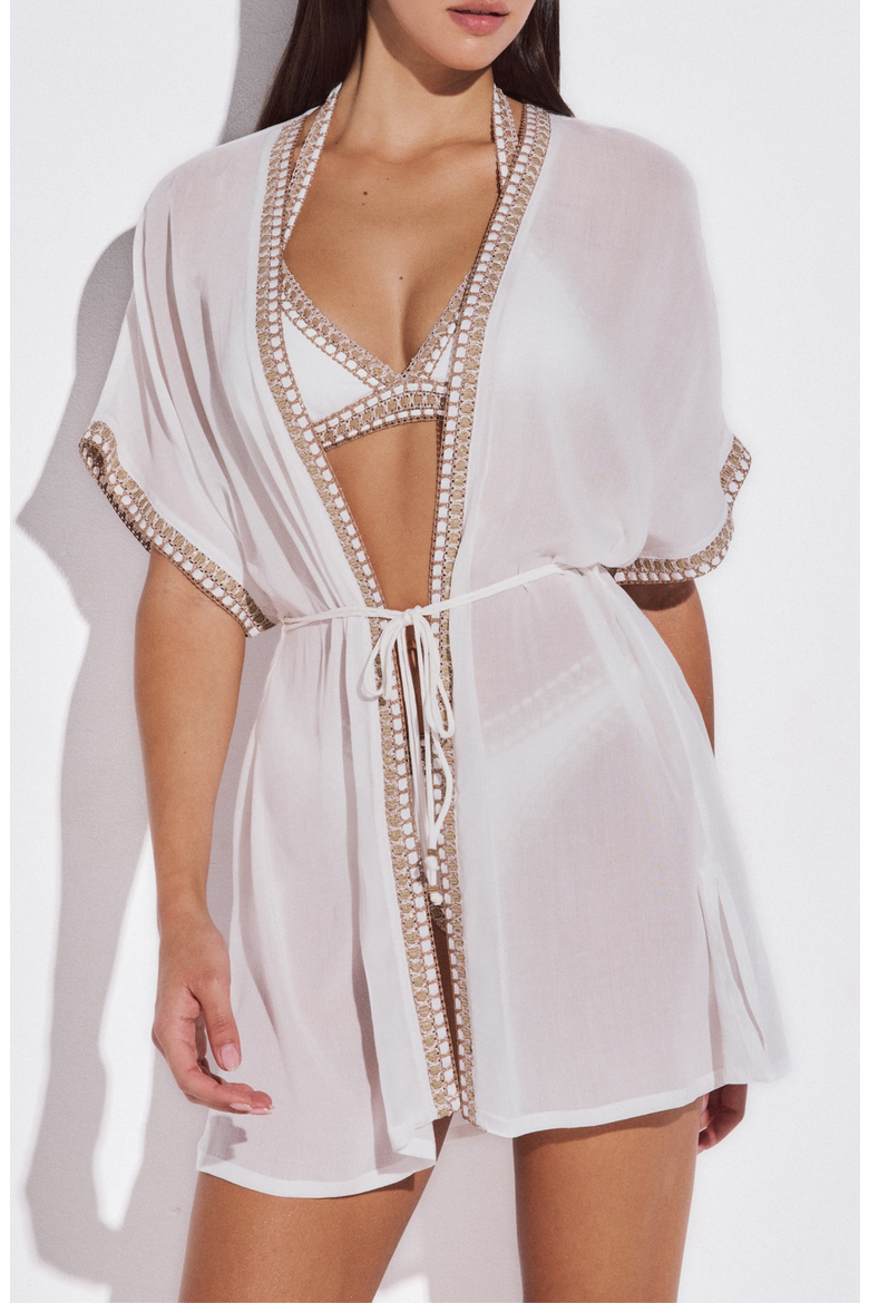 Athena Mini Cover-Up Dress, Main, color, Ivory