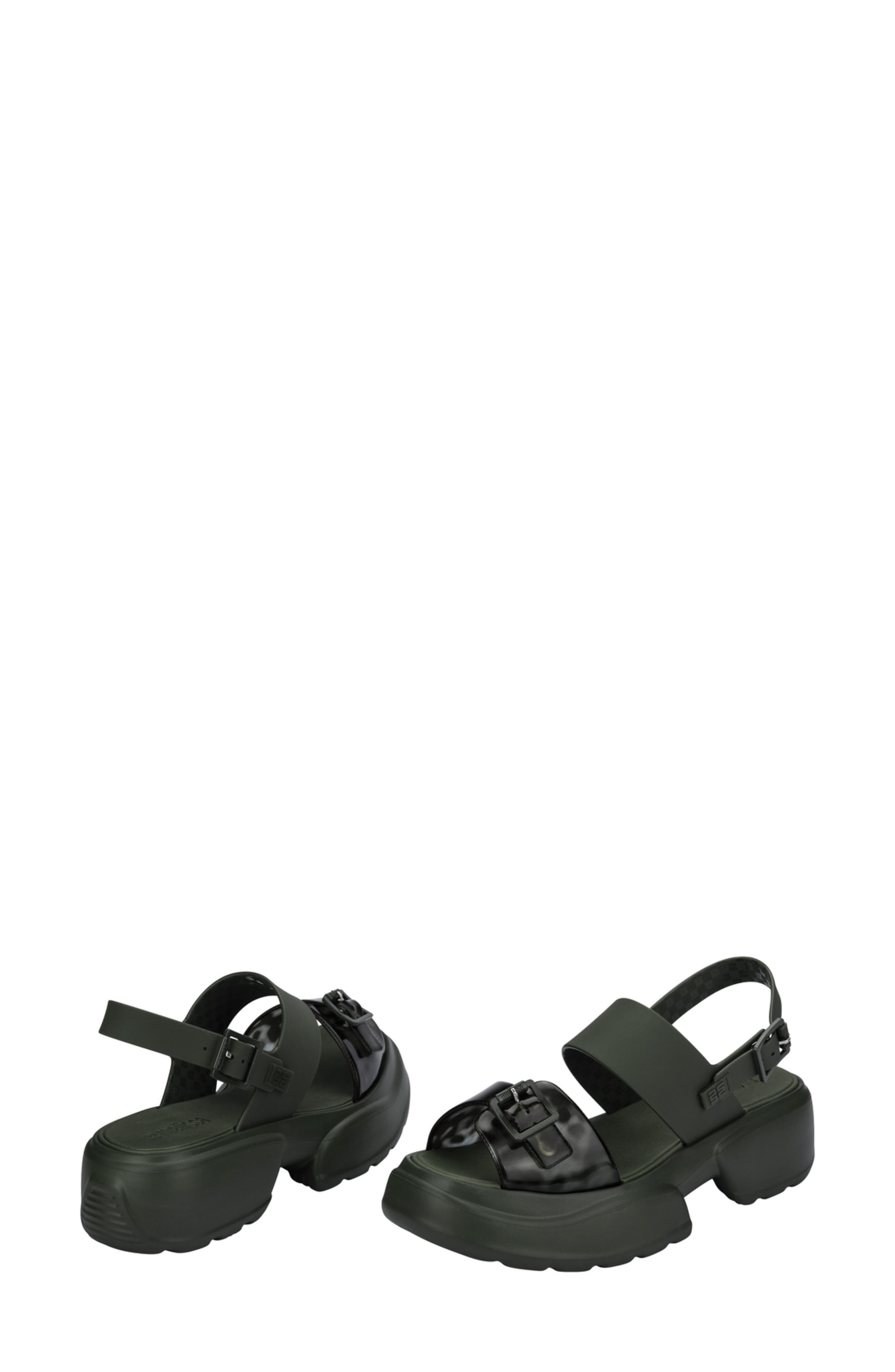 Push Slingback Platform Sandal, Alternate, color, GREEN/ TURTLE