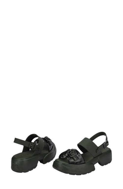 Melissa Push Slingback Platform Sandal In Green