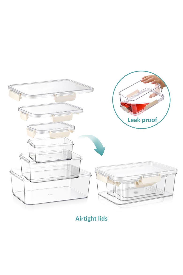 7-Piece Food Storage Container Set, Alternate, color, NO COLOR