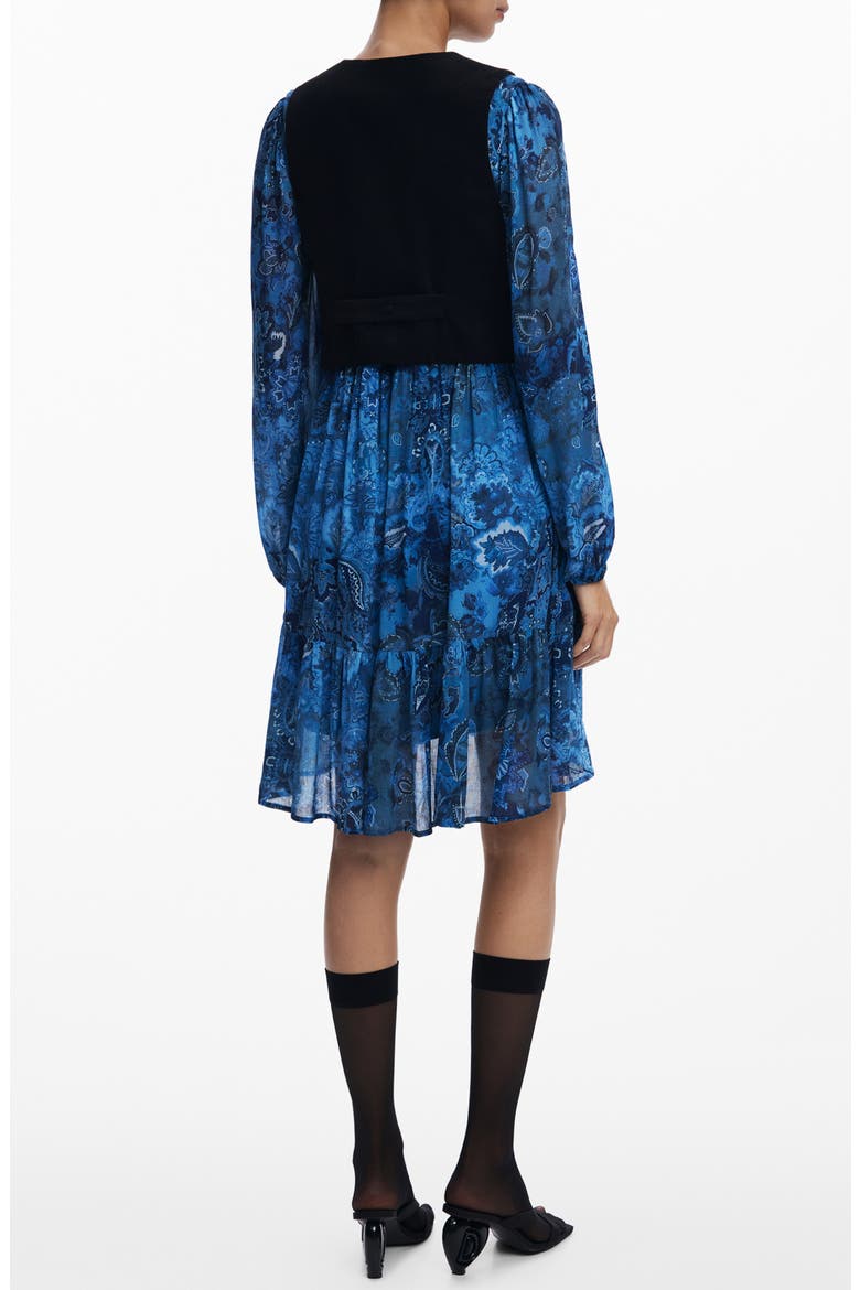 Long Sleeve Minidress, Alternate, color, DARK BLUE