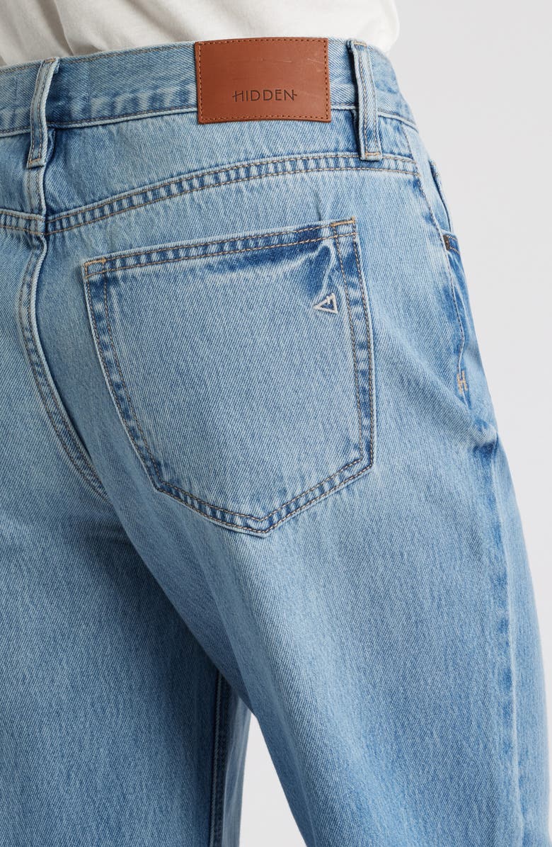 HIDDEN JEANS Relaxed Straight Leg Boyfriend Jeans, Alternate, color, Medium Wash