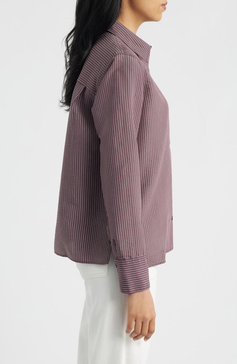 Mavi Jeans Pinstripe Button-Up Shirt, Alternate, color, Huckleberry Stripe