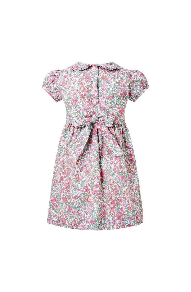 Rachel Riley Leafy Floral Frill Dress, Alternate, color,