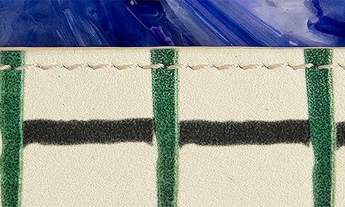 Dries Van Noten Bleu Mirror & Tartan Leather Case