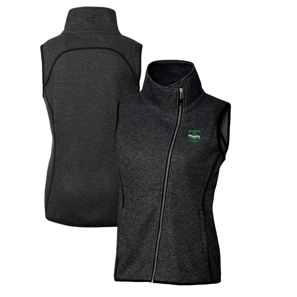 FEOYA Women's Full Zip Fleece Vest Sherpa Crop Warm Stand
