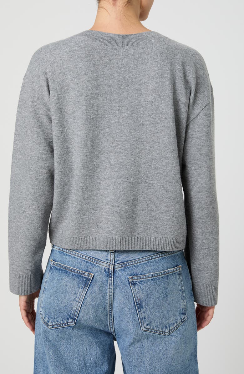 French Connection Boat Neck Drop Shoulder Sweater, Alternate, color, Grey