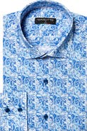 MASUTTO Dublin Print Button-Up Long Sleeve Shirt
