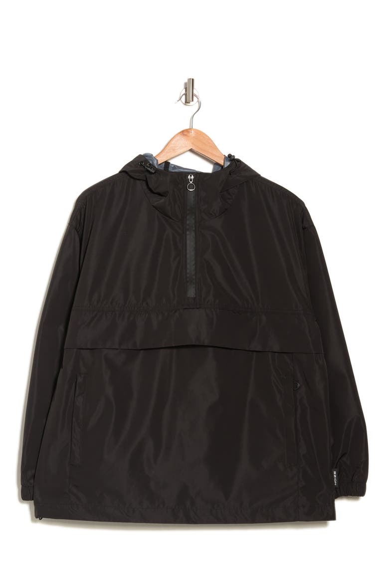 Naomi Oversized Popover Rain Jacket, Alternate, color, BLACK
