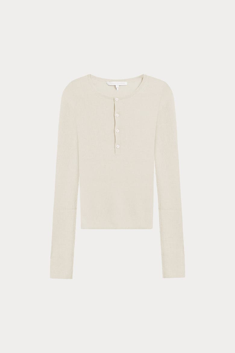 Marlowe Cashmere Henley, Main, color, Ecru