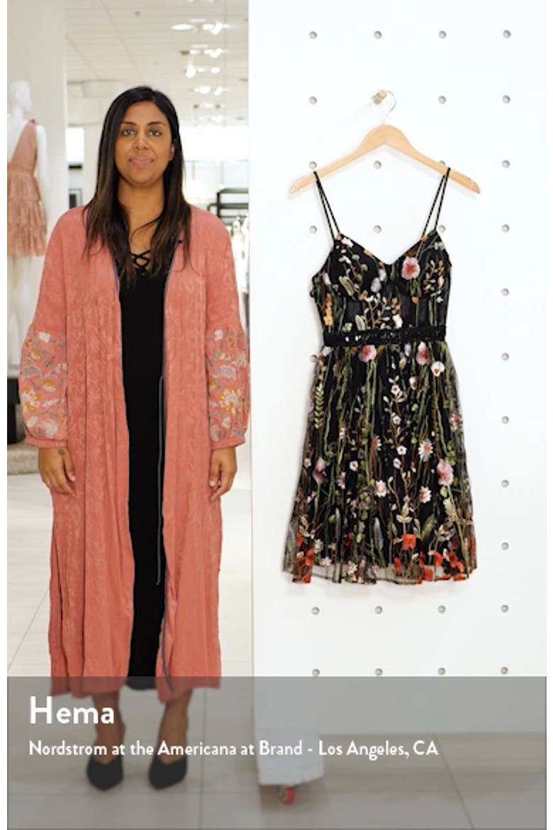 Embroidered Fit & Flare Cocktail Dress video