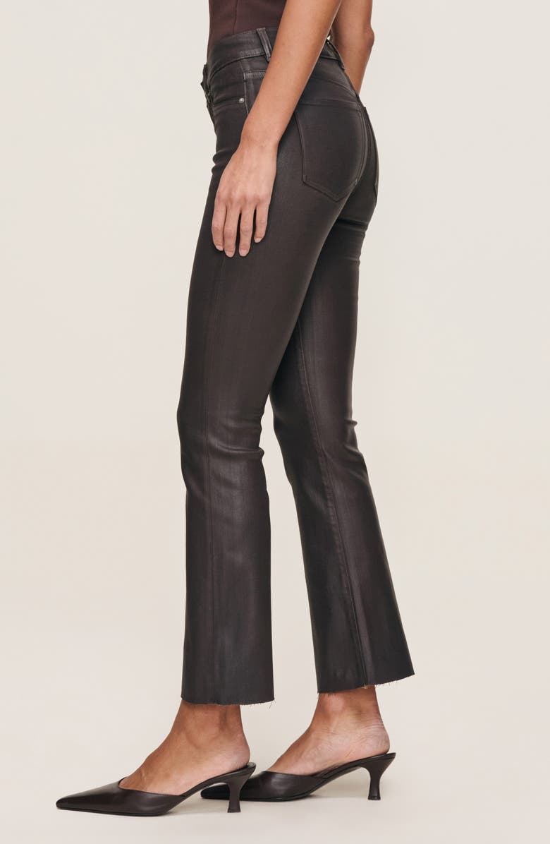 DL1961 Bridget Boot Instasculpt<sup>™</sup> Coated High Rise Crop Jeans, Alternate, color, Chocolate Coated