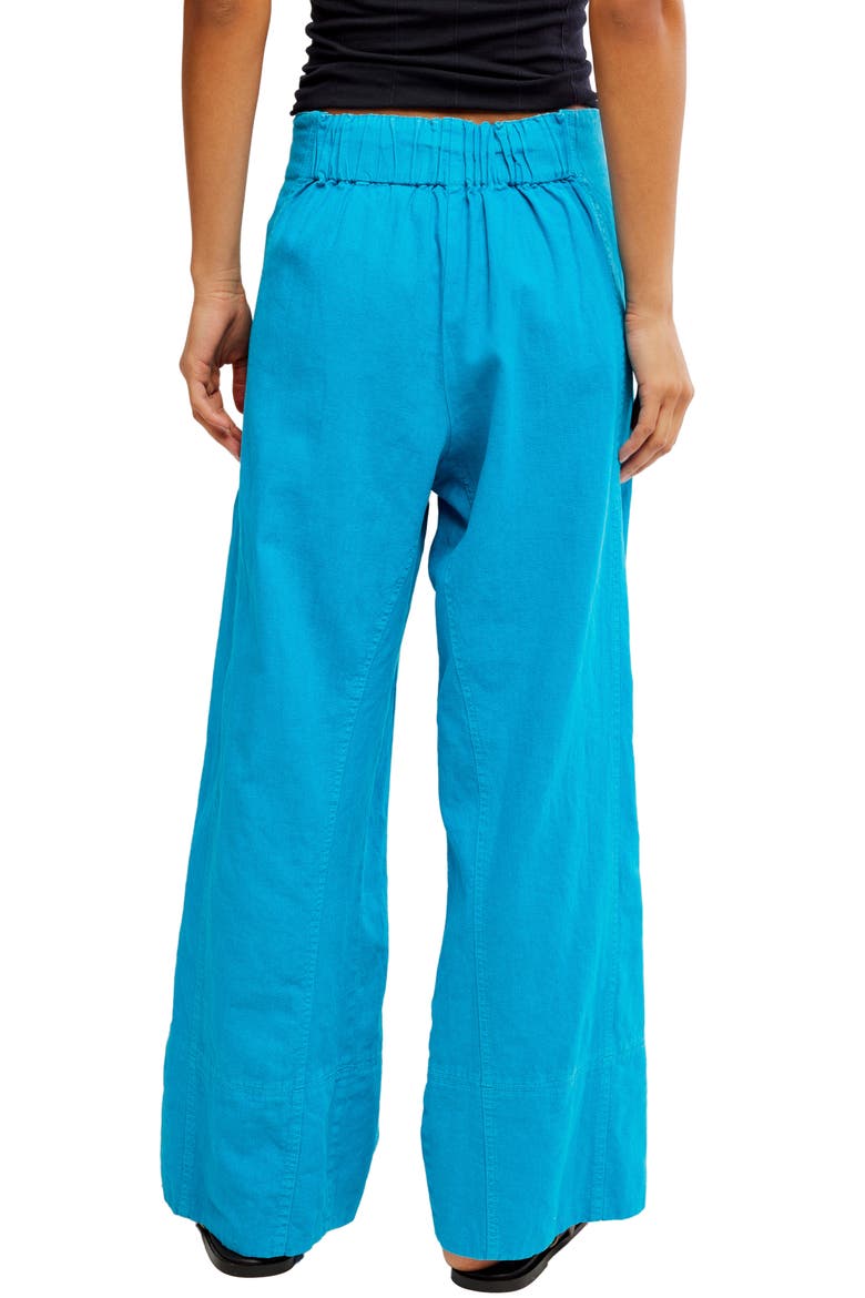 Day's End Linen & Cotton Pants, Alternate, color, OCEAN