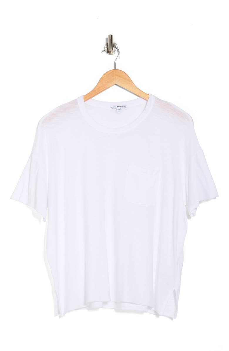 James Perse Crewneck Pocket T-Shirt, Alternate, color, White