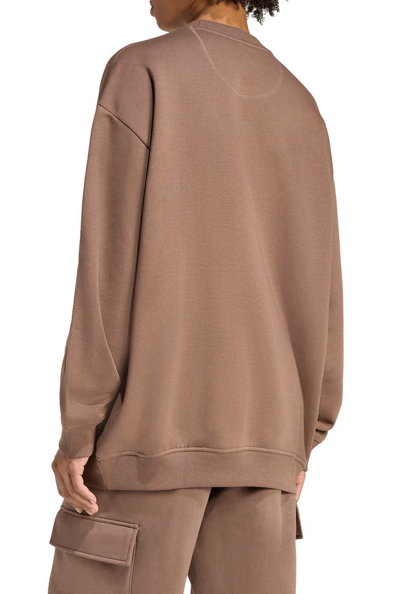 Essentials Oversize Crewneck Sweatshirt, Alternate, color, EARTH STRATA