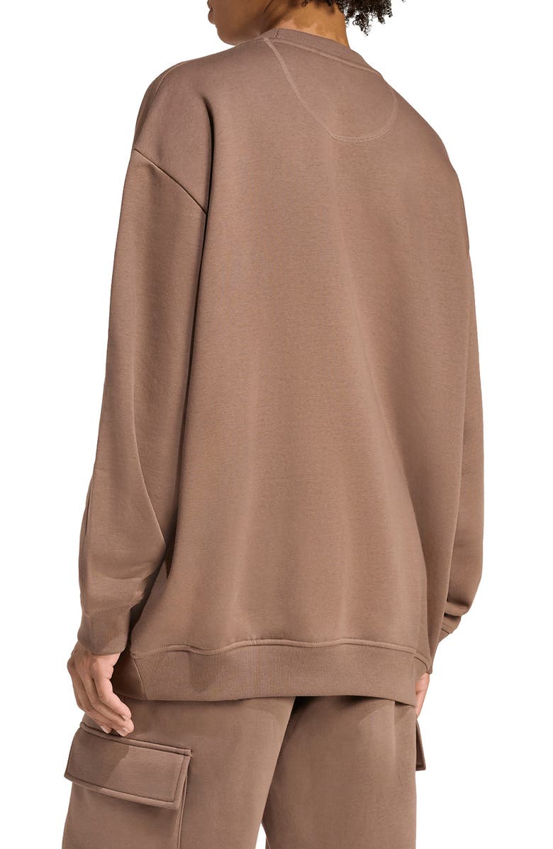 adidas Originals Essentials Oversize Crewneck Sweatshirt, Alternate, color, Earth Strata