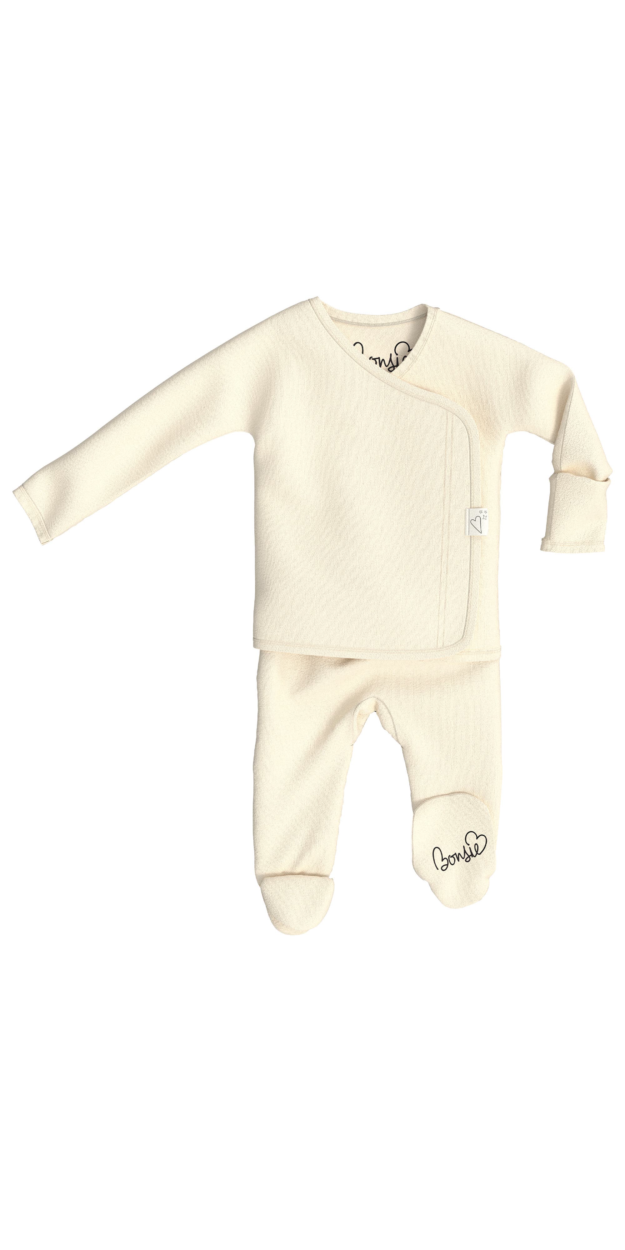 Bonsie Baby Skin to Skin Girl or Boy, Footie in Oat 