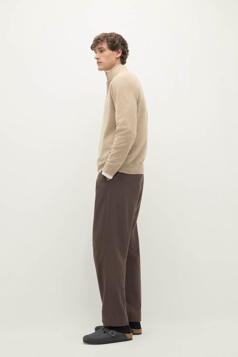 Phillip Cashmere Quarter-Zip, Alternate, color, Flax