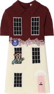 Burberry Townhouse Bear Wool Cashmere Dress