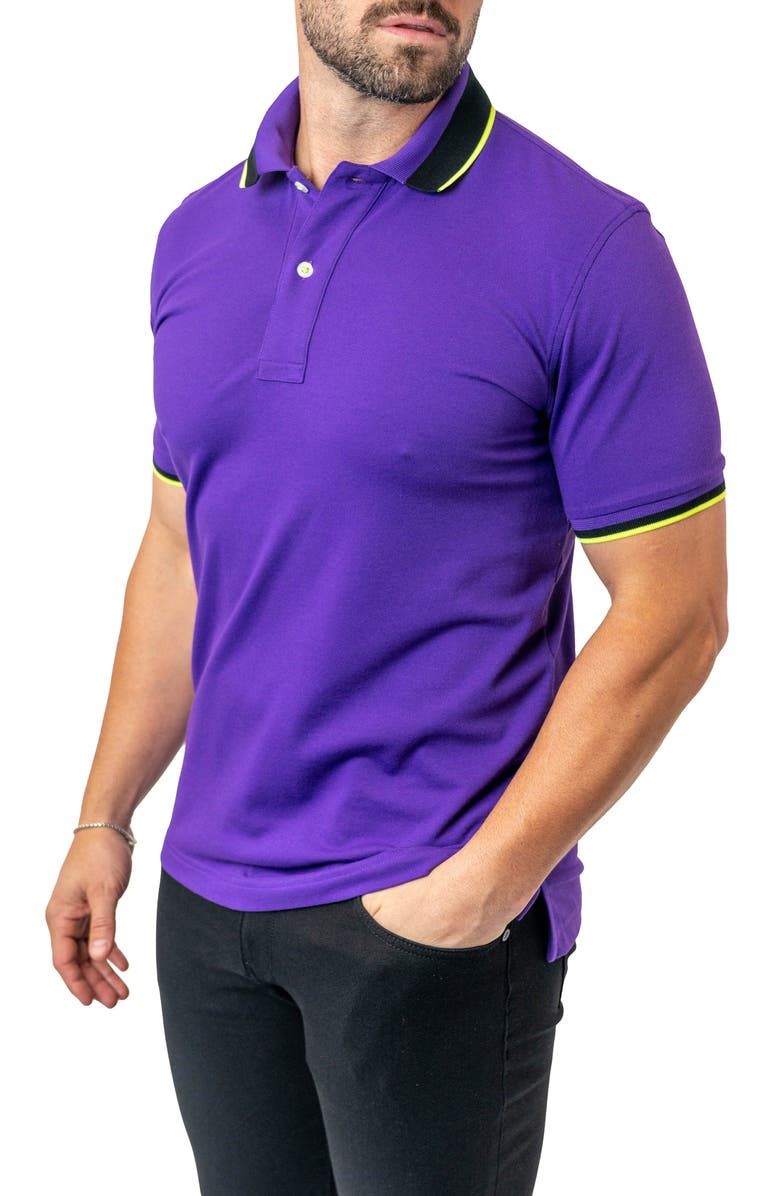 Maceoo Mozart Berlin Egyptian Cotton Polo, Alternate, color, Blue