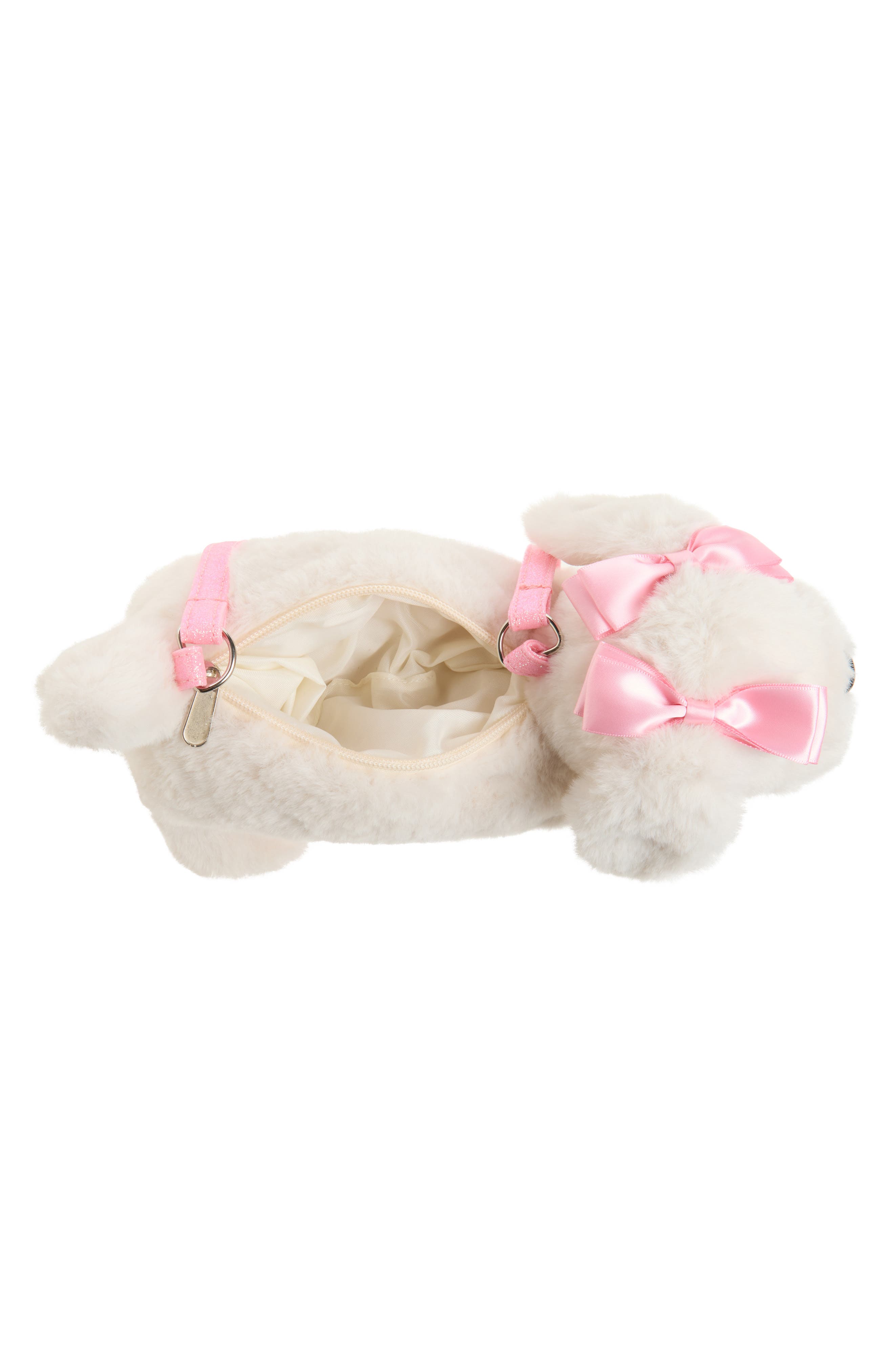 Kids' Puppy Faux Fur Plush Crossbody Bag, Alternate, color, NATURAL COMBO
