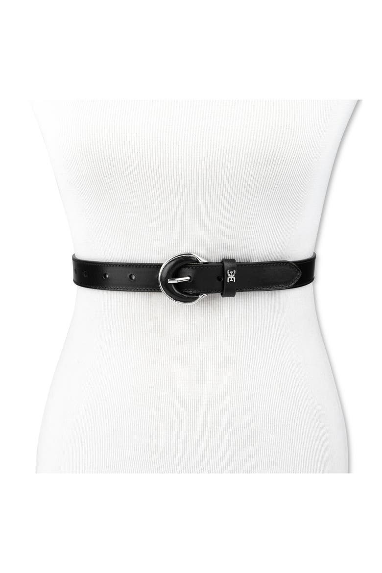 Leather Inlay Belt, Alternate, color, BLACK