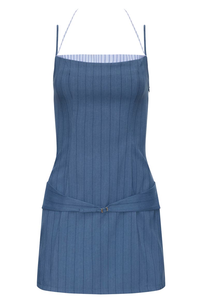 Glace Sleeveless Minidress, Alternate, color, NAVY STRIPE