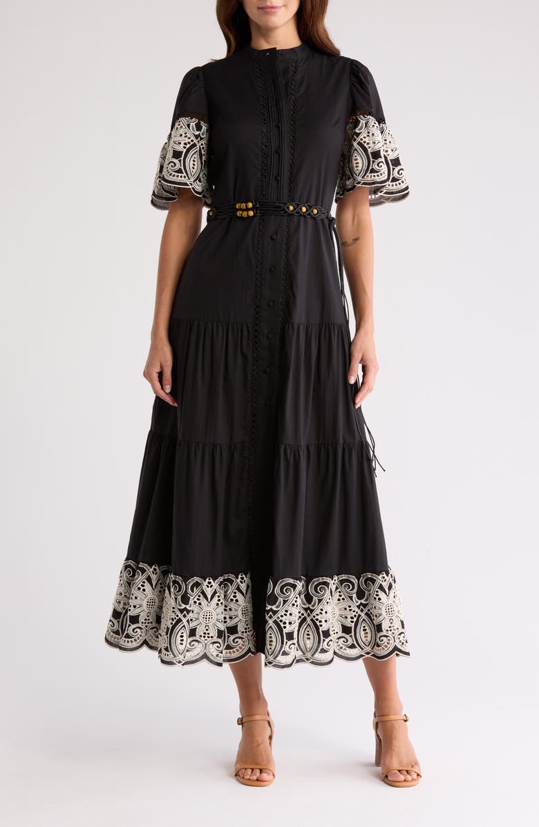 BY DESIGN Southampton Embroidered Maxi Dress, Main, color,