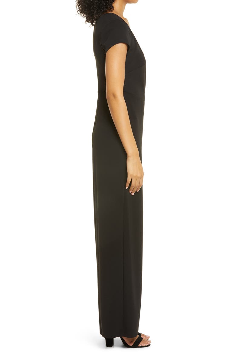 Cap Sleeve Jumpsuit, Alternate, color, BLACK