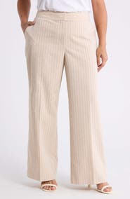 Tahari ASL Pinstripe Wide Leg Pants