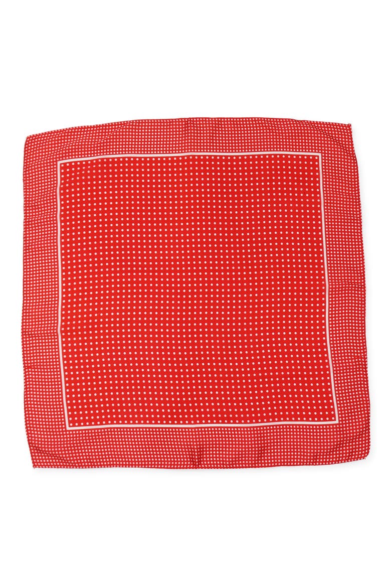 Isabella Polka Dot Square Scarf, Alternate, color, RED