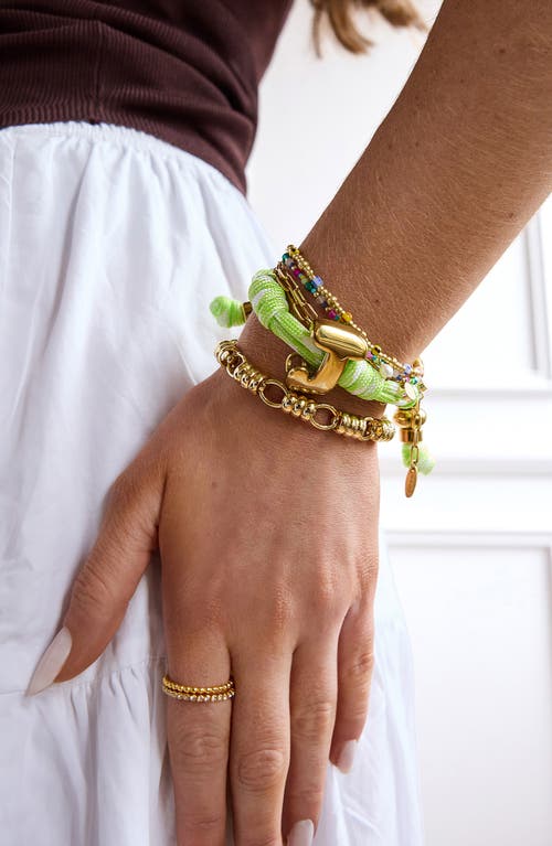 Baublebar Dive In Initial Bracelet In Green
