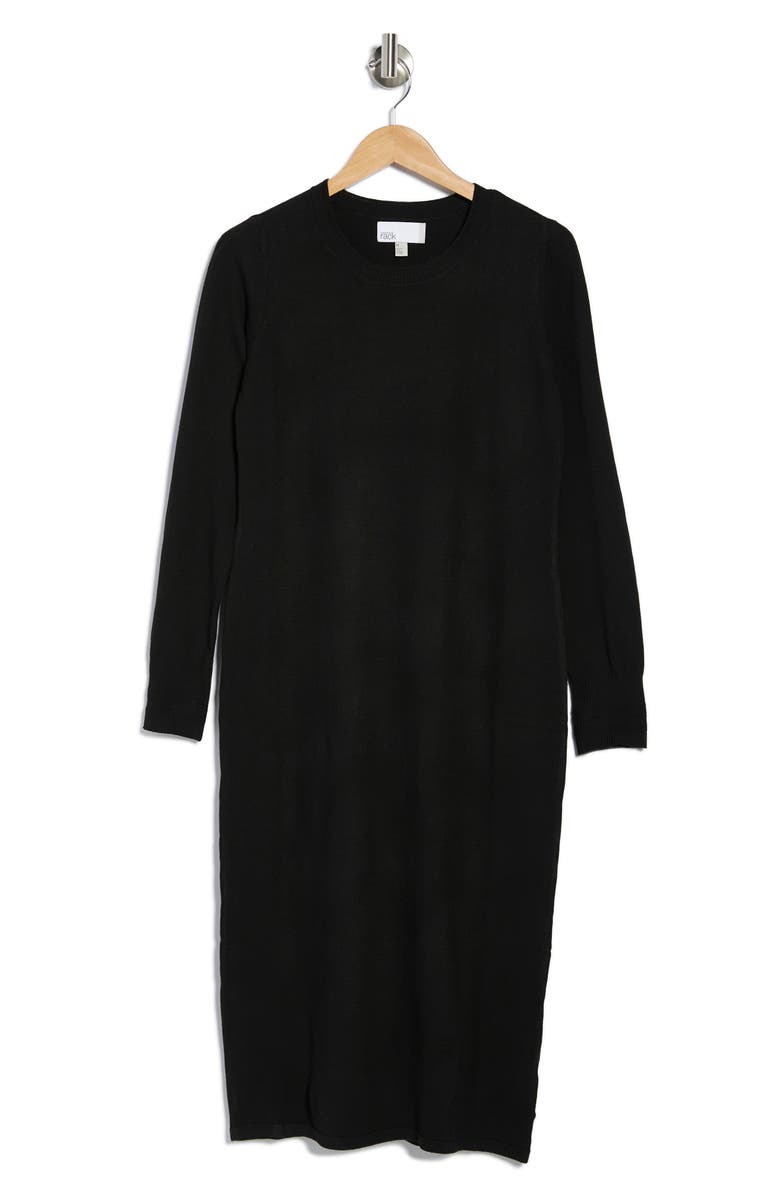 NORDSTROM RACK Long Sleeve Crewneck Sweater Dress, Alternate, color, 